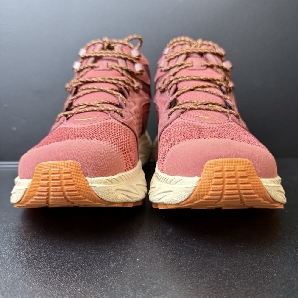 Hoka One One Shoes Womens 10 Red Orange Anacapa 2 Mid GTX Sneaker Hiking - Picture 6 of 13